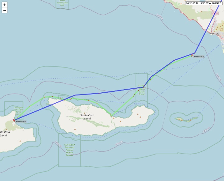 APRS tracks of my travels